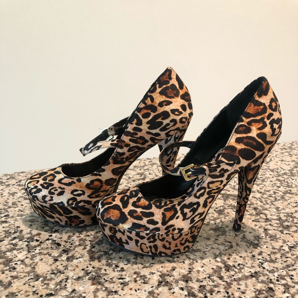 Leopard Heels Size 8